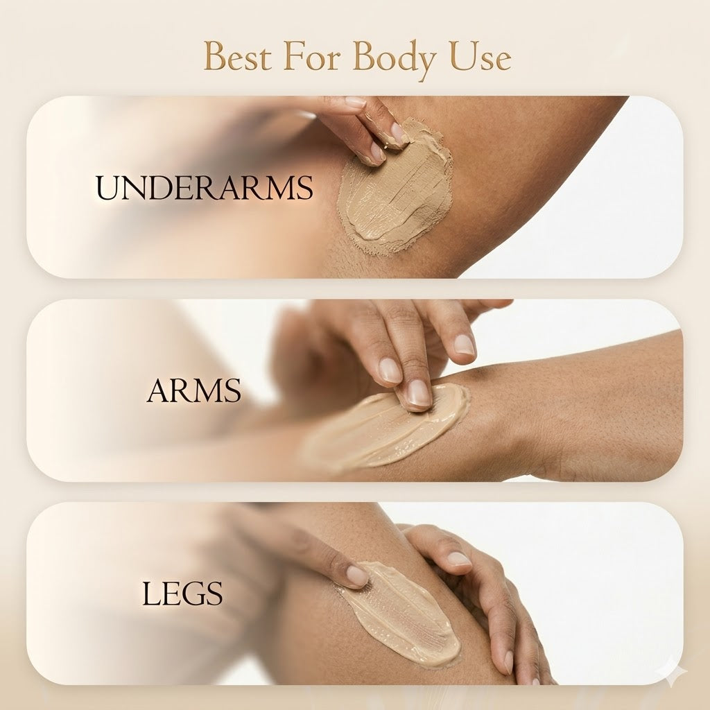 BAAE Body Wax Powder - Painless Hair Removal, Exfoliation & Tan Reduction | Rose & Sandalwood | 80g