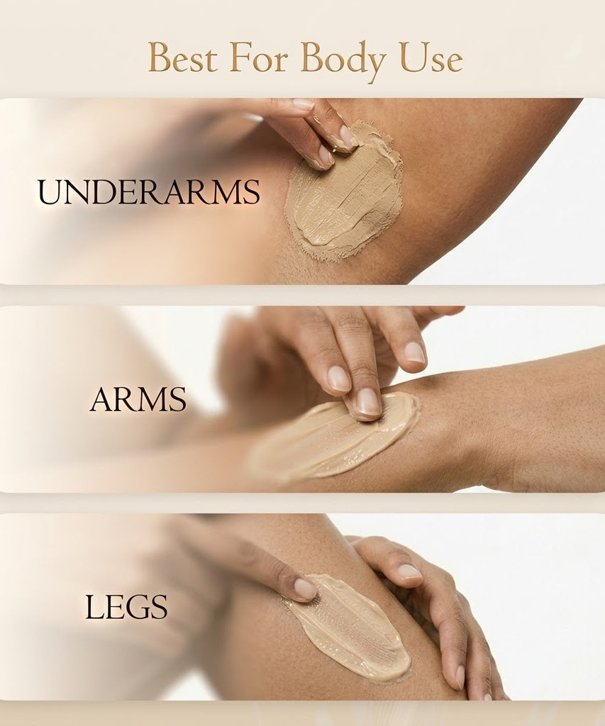 BAAE Body Wax Powder - Painless Hair Removal, Exfoliation & Tan Reduction | Rose & Sandalwood | 80g