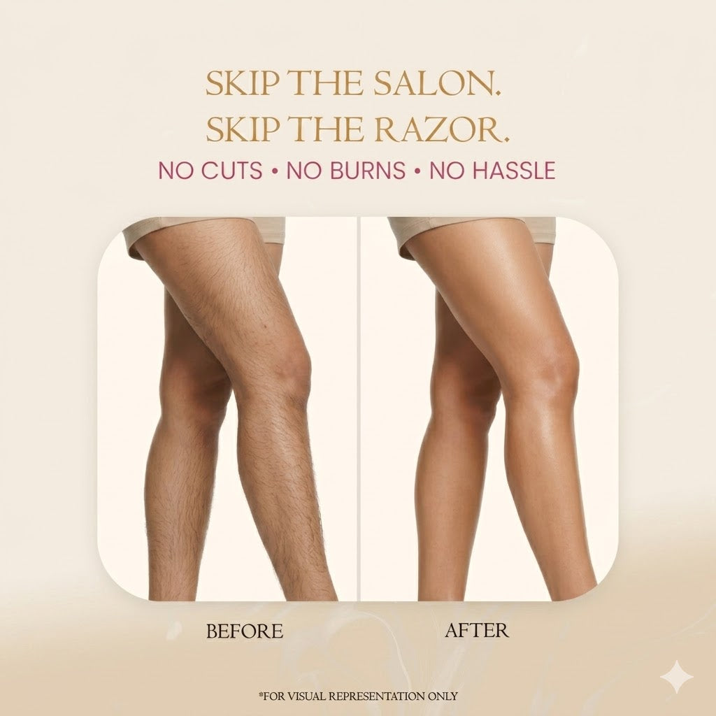 BAAE Body Wax Powder - Painless Hair Removal, Exfoliation & Tan Reduction | Rose & Sandalwood | 80g