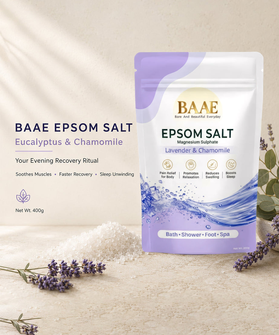 Fine fast-dissolving epsom salt crystals, pure magnesium sulphate for a relaxing epsom salt bath at home