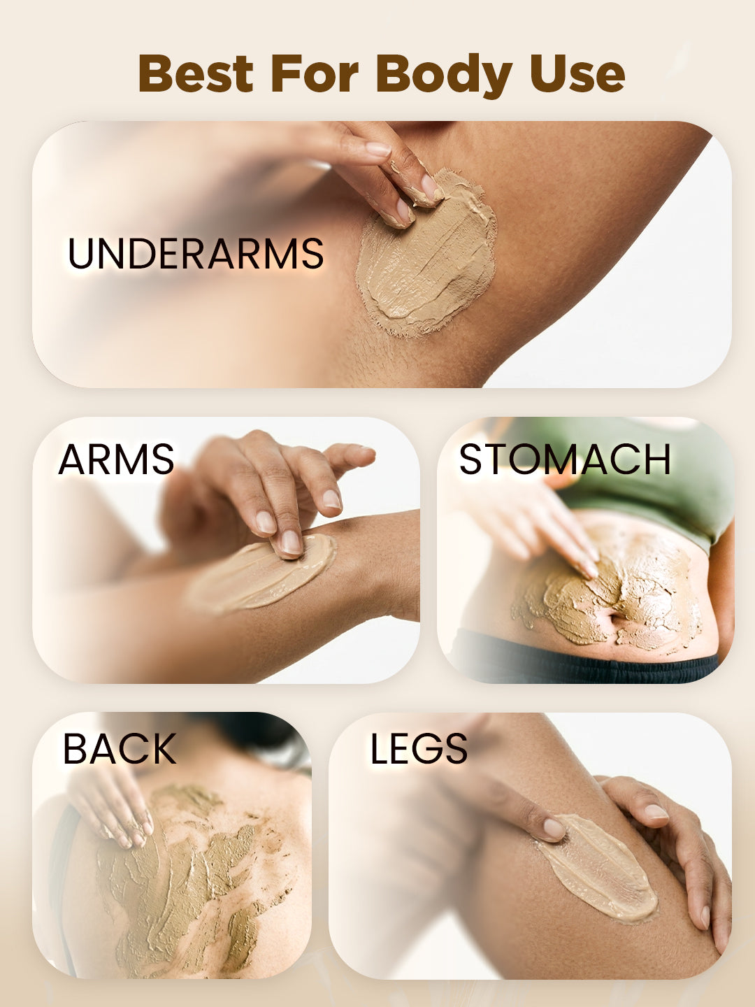 Full body wax powder for women and men, for legs, arms and underarms, by BAAE Wellness
