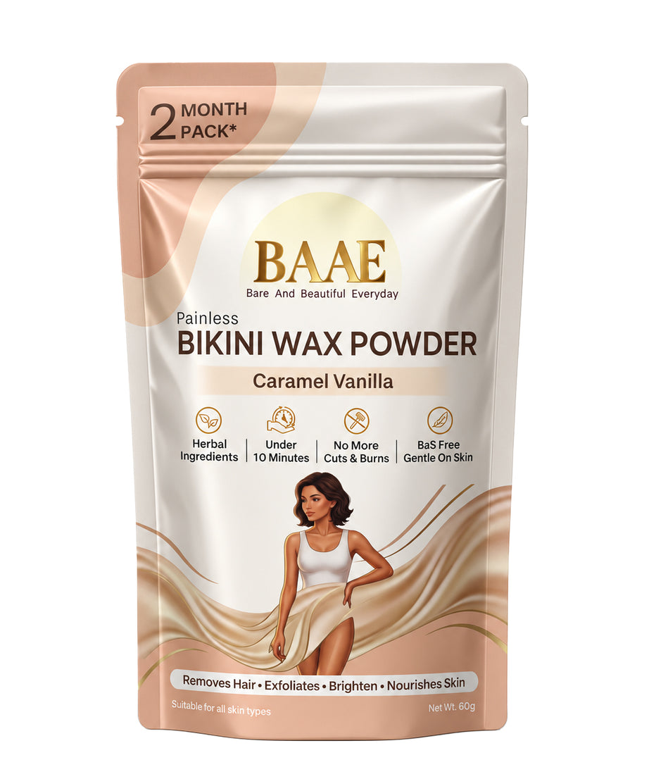 BAAE Wellness bikini wax powder for women, herbal painless hair removal powder, 60g pack